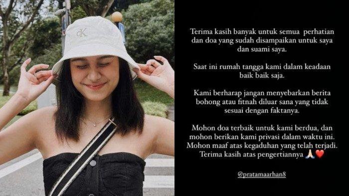 Azizah Salsha akhirnya angkat bicara soal kondisi rumah tangganya dengan Pratama Arhan usai diterjang isu perselingkuhan.