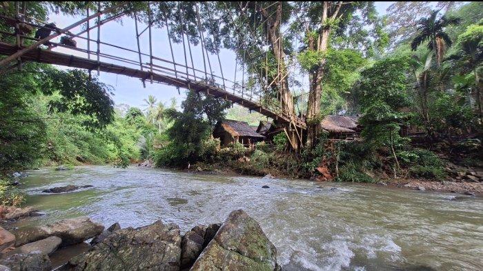 Susana alam di Kampung Gajebo, Baduy Luar tampak indah, asri, sejuk dan syahdu.