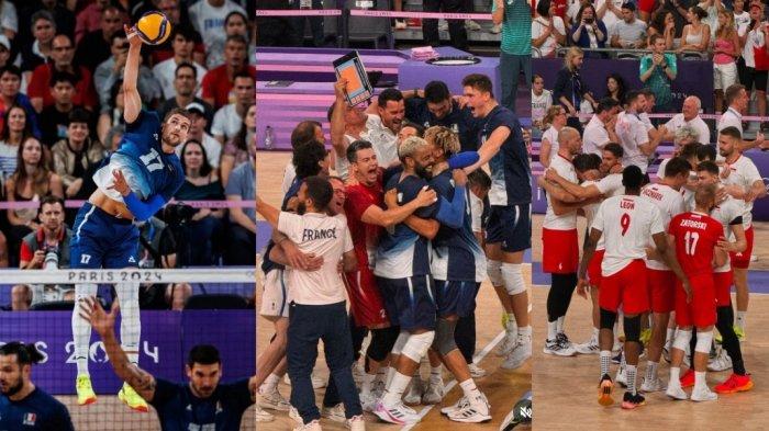 Tim tuan rumah Prancis berhasil menang atas Polandia di laga final bola voli Olimpiade Paris 2024.
