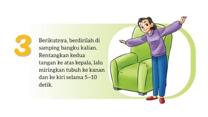 Lakukan gerakan-gerakan peregangan itu dengan teman. Dapatkah kalian melakukan semua gerakan yang dianjurkan oleh penulis? Gerakan mana yang paling mudah dan paling sulit dilakukan?