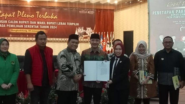 Komisi Pemilihan Umum (KPU) Lebak, menetapkan Hasbi Jayabaya-Amir Hamzah sebagai Bupati dan Wakil Bupati Lebak terpilih pada Pilkada 2024.
