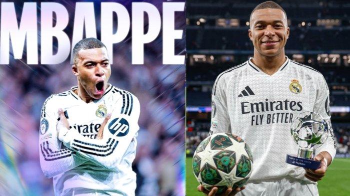 Kylian Mbappe mendapat penghargaan pemain terbaik mingguan atau atau player of the week Liga Champions pekan ini, usai sukses membantu Real Madrid menang 3-1 atas Manchester City di leg kedua laga play off 16 besar Liga Champions.