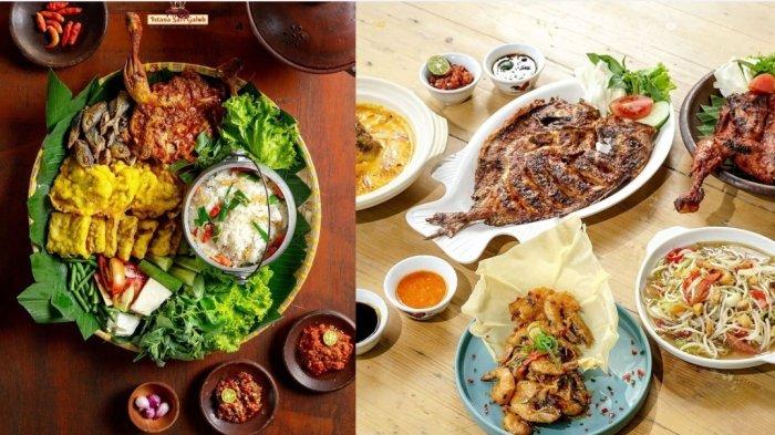 Kolase menu di resto Istana Sari Galuh.
