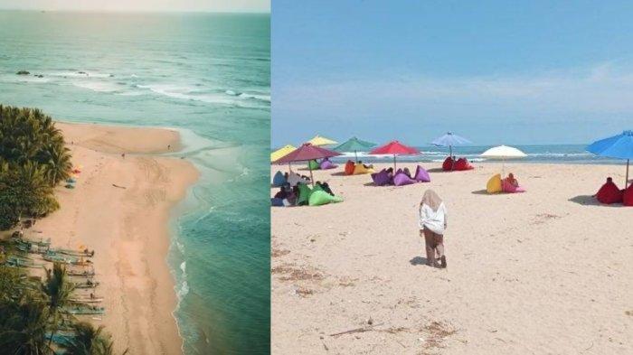 Kolase foto Pantai Kalapa Warna, Kecamatan Cihara, Kabupaten Lebak.
