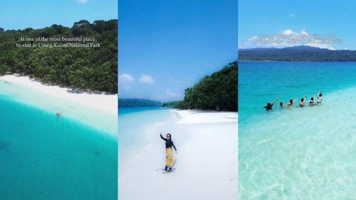 Kolase foto Pulau Peucang.