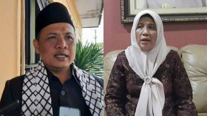 Ketua DPD Partai Golkar Cilegon, Ratu Ati Marliati dan Sekretaris DPD Partai Golkar Cilegon, Isro Mi'raj