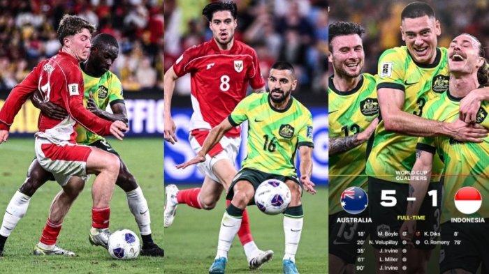 Timnas Australia menang 5-1 atas Timnas Indonesia, di laga yang digelar di Stadion Allianz Australia.