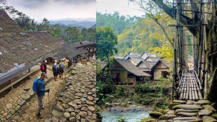 Kolase susana alam dan perkampungan di Baduy Luar.
