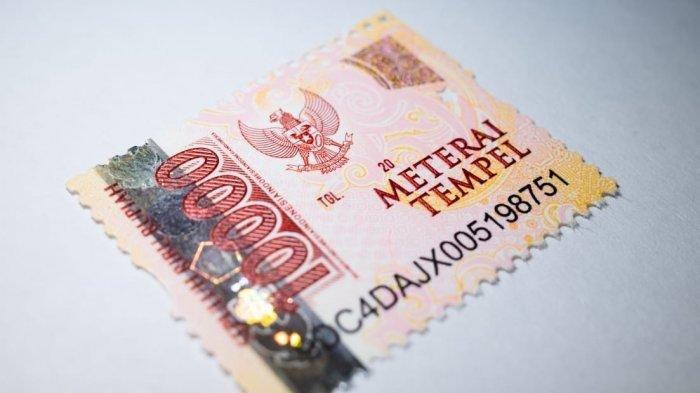 Bentuk meterai baru Rp 10 ribu.
