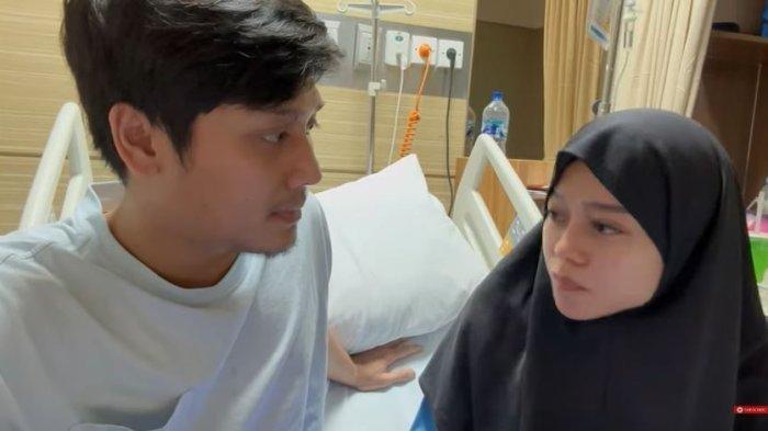 Rizky Billar (kiri) beberkan kondisi kesehatan Lesti Kejora (kanan) setelah dilarikan ke rumah sakit akibat tipes.