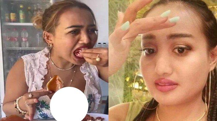 Aksi YouTuber sekaligus seleb TikTok Lina Mukherjee makan babi