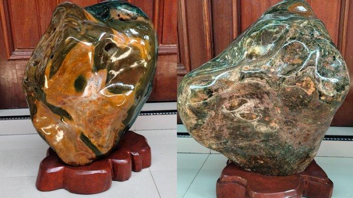 BATU HIAS - Batu poles atau batu hias produksi batu akik klawing di Desa Kalikajar, Kecamatan Kaligondang, Kabupaten Purbalingga, Jawa Tengah, Rabu (7/5/2025). Batu akik Klawing Purbalingga masih eksis dengan pangsa pasar khusus.