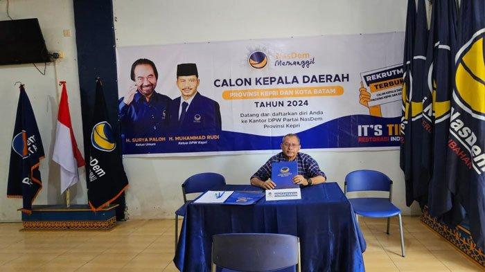 PILKADA - Foto Ketua Penjaringan DPW Partai Nasdem Kepri Tengku Afrizal Dachlan. DPW Partai Nasdem menerima pendaftaran penjaringan bakal calon kepala daerah untuk Pilkada 2024 di kantornya.