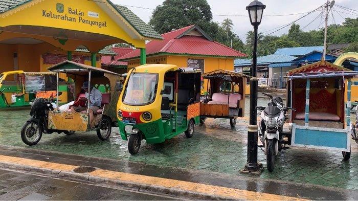 Bentor dan Gelis di destinasi Pulau Penyengat, Tanjungpinang, Kepri