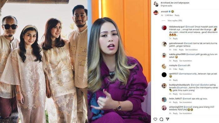 Suami Nisya Ahmad, kakak ipar Syahnaz tulis komentar tawa di unggahan dr. Richard Lee, Selasa (27/6/2023). FOTO: Andika Rosadi, Nisya Ahmad, Syahnaz Sadiqah, dan Jeje Govinda / Unggahan dr. Richard Lee yang dikomentari Andika Rosadi.