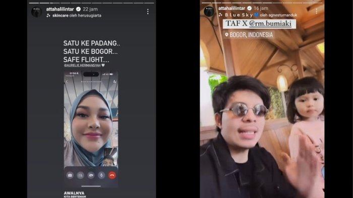 Atta Halilintar ucap selamat terbang untuk Aurel Hermansyah yang ke Padang saat dirinya ke Bogor / Atta Halilintar dan Ameena di Bogor.
