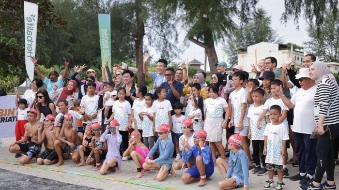BINTAN TRIATHLON - Suasana Bintan Triathlon 2024 kategori Kids and Youth di Kawasan Wisata Bintan Resorts, Pulau Bintan, Minggu, (2/6) pagi.