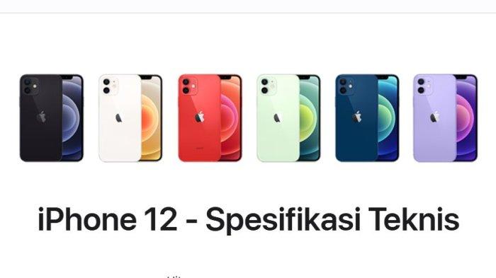 HARGA HP iPHONE- Tangkapan layar dari apple.com, Selasa (25/2/2025) deretan iPhone 12 dengan pilihan warna menarik. Berikut daftar harga HP iPhone 12 di iBox Indonesia per akhir Februari 2025.