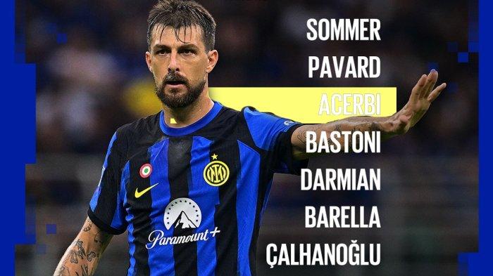 Francesco Acerbi masuk dalam daftar pemain saat Inter Milan vs Napoli, Minggu (17/3/2024)
