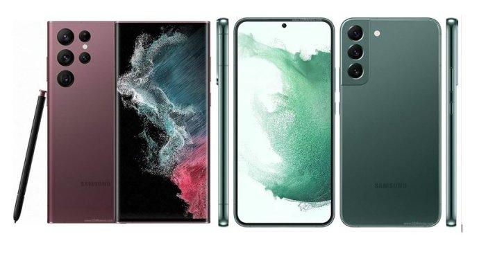 Ilustrasi Samsung S22 Plus dan Samsung S22 Ultra