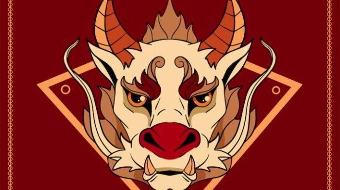 Ilustrasi Shio Naga merah