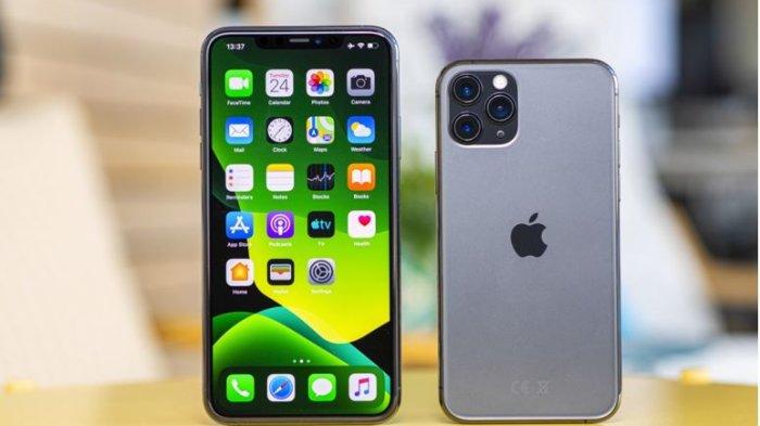 HARGA iPHONE BEKAS- Ilustrasi iPhone 11 Pro dilihat dari desain depan dan punggung dilansir dari gsmarena, Jumat (16/5/2025). Berikut