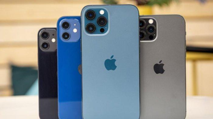 Ilustrasi iPhone 12 series lengkap.