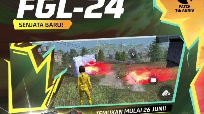 Ilustrasi senjata FGL-24 baru dari Free Fire