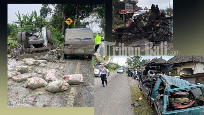 KECELAKAAN MAUT - Kecelakaan Maut di Bali, Rem Truk Bawa Semen Blong, tabrak pejalan kaki, mobil hingga rumah, empat orang dilaporkan tewas, Kamis (10/7/2025)