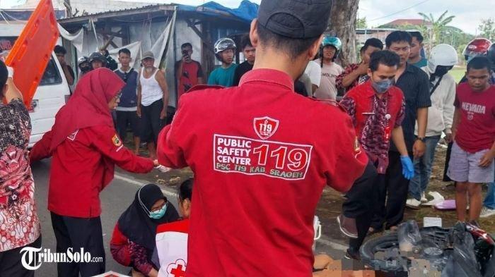 KRONOLOGI KECELAKAAN - Kecelakaan maut di Jalan Tunjungan-Gondang, di Desa Toyogo, Kecamatan Sambungmacan, Kabupaten Sragen, Kamis (27/2/2025). Kecelakaan tersebut menyebabkan satu orang meninggal.