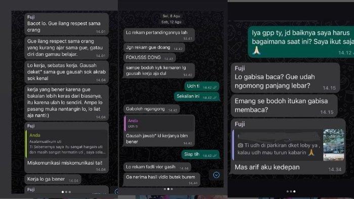 Kolase chat kasar Fuji ke mantan karyawan