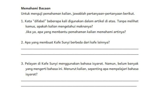 Kunci Jawaban Bahasa Indonesia Kelas 6 SD/MI Halaman 188