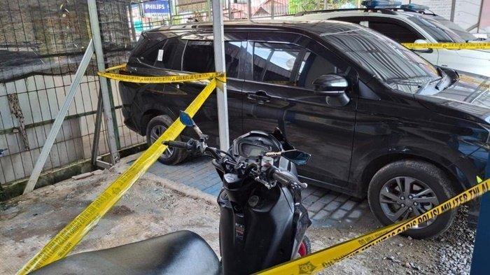 BARBUK- Mobil yang diduga digunakan pelaku Pembunuhan Juwita sudah ada di Kantor PM AL Banjarmasin. Sementara itu motif pelaku oknum TNI AL Jumran menghabisi Juwita masih didalami