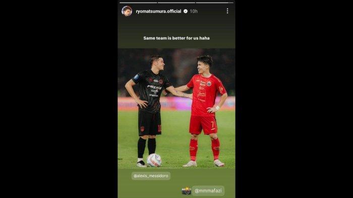 Momen Messidoro bersama Ryo Matsumura di laga Persija Jakarta vs Persis Solo.