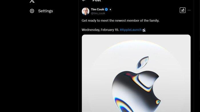 Tim Cook bocorkan tanggal perilisan produk baru Apple yang diduga adalah peluncuran iPhone SE 4 pada 19 Februari 2025, Jumat (14/2/2025).