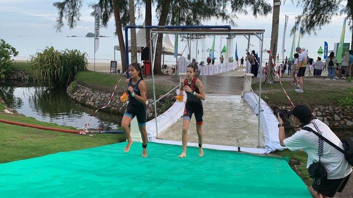 BINTAN TRIATHLON 2024 - Keseruan Bintan Triathlon 2034 kategori youth di Lagoi Bay, Bintan Resorts, Minggu (2/6).