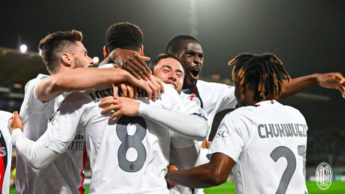 Momen AC Milan ketika menang lawan Fiorentina pada pekan 30 Liga Italia 2023-2024. Prediksi skor AC Milan vs Lecce pada pekan 31 Liga Italia 2023-2024, susunan pemain, head to head, dan link streaming.