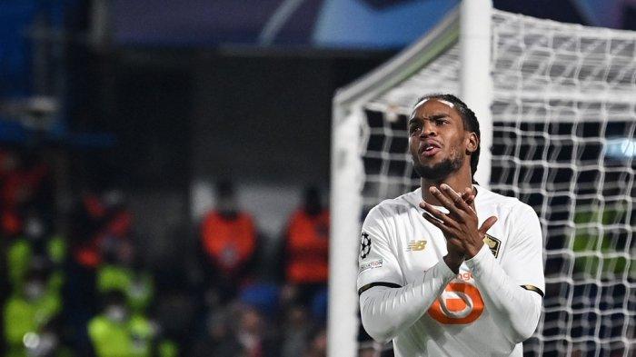 Gelandang Lille asal Portugal Renato Sanchez saat pertandingan melawan Chelsea di babak 16 besar Liga Champions 2021-2022 di Stamford Bridge, London, 22 Februari 2022.