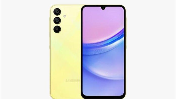 Samsung Galaxy A15 4G dengan warna yellow yang resmi dijual di Indonesia, Selasa (4/3/2025).