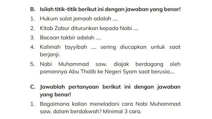 Soal PAI kelas 3 SD/MI halaman 248
