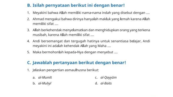 Soal PAI kelas 3 SD/MI halaman 53