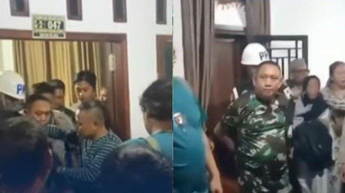 PENANGKAPAN OKNUM TNI - Tangkap layar detik-detik penangkapan Kopka Basarsyah,oknum TNI terduga penembakan anggota polisi oleh Personel gabungan Detasemen Polisi Militer, Kodim Way Kanan, dan jajaran Polres Way Kanan. Basarsyah ditahan di Polisi Militer Angkatan Darat (Pomad) Mako Kodim 0427/Way Kanan.