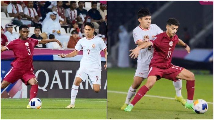Timnas U-23 Indonesia tumbang 0-2 dari tuan rumah Qatar.