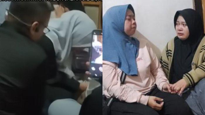 Wakil Bupati Garut Putri Karlina bersimpuh di hadapan Mela Putri (31), ibu dari Vania Aprilia (8)