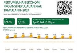 Grafik pertumbuhan ekonomi.(BPS Kepri)
