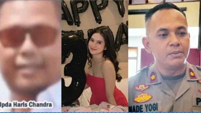 POLISI TEWA - Foto Tiga Tersangka kasu kematian Brigadir Nurhadi yakni Ipda Haris Chandra, Misri Puspita Sari dan Kompol I Made Yogi Purusa Utama.