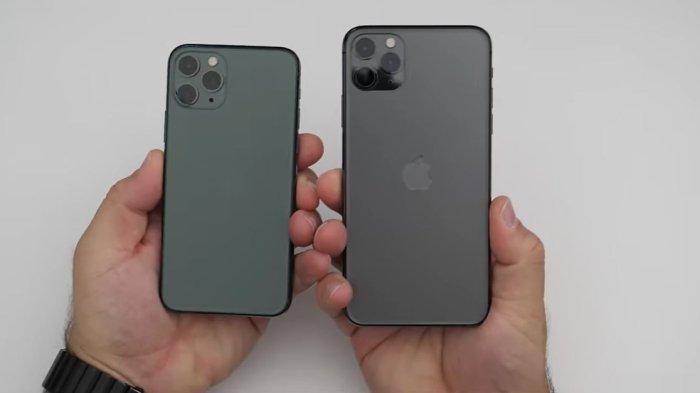 iPhone 11 Pro dan iPhone 11 Pro Max tampak belakang.