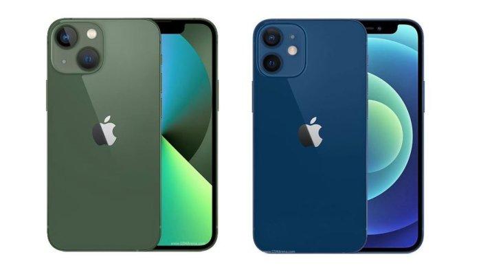 iPhone 13 Mini dan iPhone 12 Mini.