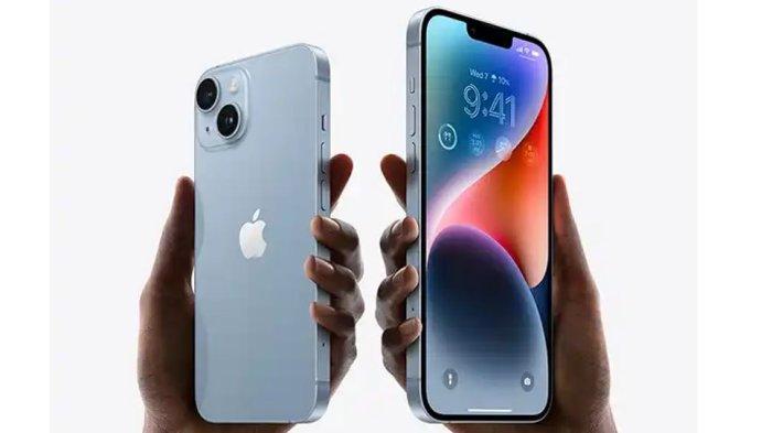 KEUNGGULAN iPHONE SERIES- Tangkapan layar iPhone 14 Plus punya layar lebih besar dibandingkan iPhone 14 di iBox, Selasa (15/45/2025). Berikut harga HP iPhone 14 Plus beserta keunggulannya.