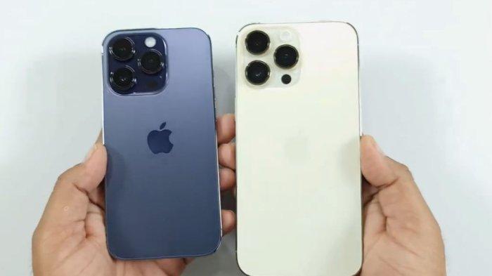 iPhone 14 Pro dan iPhone 14 Pro Max tampak belakang.